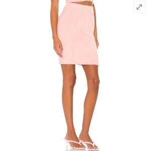 Revolve AMANDA UPRICHARD Charlett Rouge Pink Fuzzy Clueless Sweater Mini Skirt S